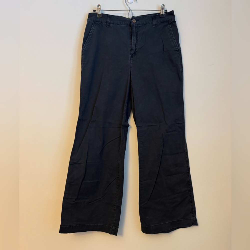 Women’s 10 GAP Black Wide Leg Girlfriend Khaki Pants